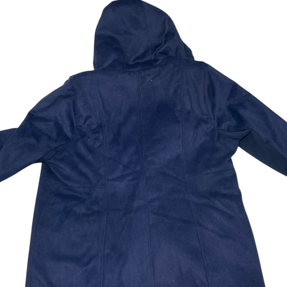 NWT Torrid Navy blue faux fur trim wool coat zip front sz 2X plus size - Picture 8 of 12
